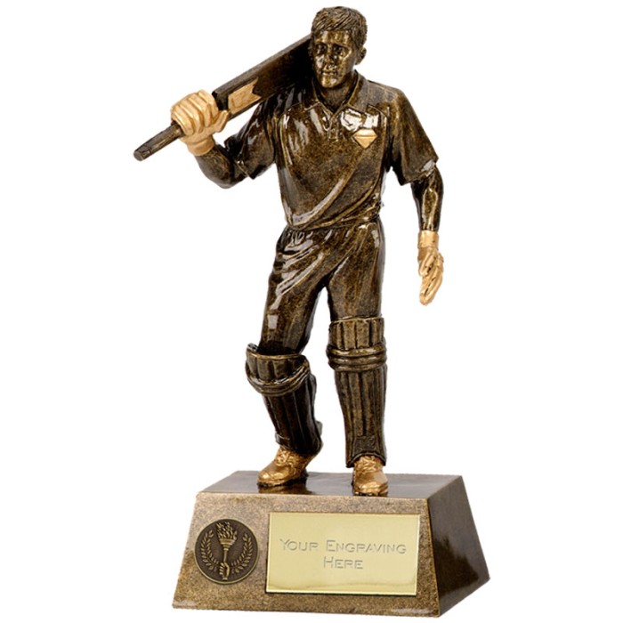 CRICKET RESIN BATSMAN TROPHY - (Available in 3 Sizes) CRICKET RESIN BATSMAN TROPHY - (Available in 3 Sizes)